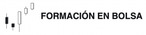 Logotipo de Formación en Bolsa con el fondo blanco y letras negras