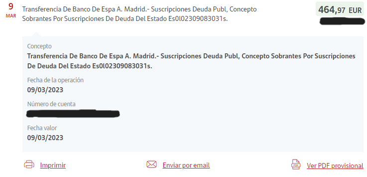 rentabilidad de las letras del tesoro en España